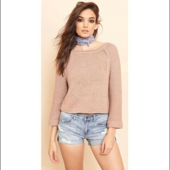 Free People Tan Open Back Sweater - Picture 2 of 10